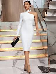 Women’s Premium Variegated Rib Sleeveless Stretchable Midi Dress